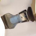 Ladies Fashion Thick Square Buckle Elastic Belt