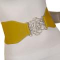 Ladies Fashion Flower Frame Buckle Elastic Belt