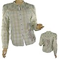Ladies Fashion Long Sleeve Button Down Top