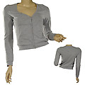 Ladies Fashion Long Sleeve V-Neck Cardigan Jacket