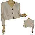 Ladies Long Sleeve V-Neck 3 Button Cardigan