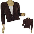 Ladies Deep V-Neck Long Sleeve One Button Cardigan