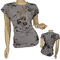 Ladies Fashion Short Sleeve Round Neck Top