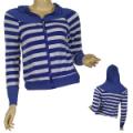Ladies Fashion Long Sleeve Hooded Jacket W/Zipper