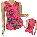 Ladies Fashion Sleeveless Draped Neck Top