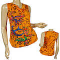 Ladies Fashion Sleeveless Draped Neck Top
