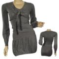 Ladies Fashion Long Sleeve V-Neck Knit Top