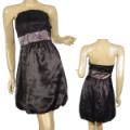 Ladies Fashion Strapless Satin Bubble Dress