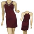Ladies Fashion Sleeveless Racer Back V-Neck Dress