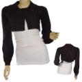 Ladies Fashion Long Sleeve Cropped Jacket