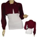 Ladies Fashion Long Sleeve Cropped Jacket