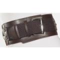 Ladies Fashion Braided Square Bk Elastic Belt