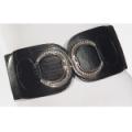 Ladies Fashion 2-Apple Shape Buckle Elastic Belt