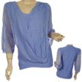 Plus Size Fashion 3/4 Bell Sleeve Deep V-Neck Top