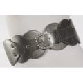 Ladies Fashion Loop In Rhinestone Bk Elastic Belt