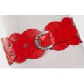 Ladies Fashion Loop In Rhinestone Bk Elastic Belt