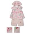 New Born Girls Flower Print Baby Doll Set