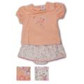 New Born 2 Pc Set - Top And Skirt With Bloomers