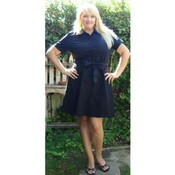 Plus Size Classic Black Shirt Dress