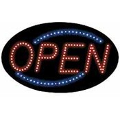 Oval LED Open Sign