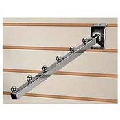 6-Ball Waterfall Square Tube For Slatwall (Chrome)