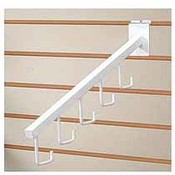 5-J-Hook Square Waterfall Fits Slatwall (White)