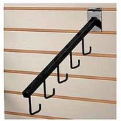 5-J-Hook Square Waterfall Fits Slatwall (Black)