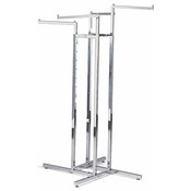 4-Way Racks With 4 Straight Square Arms (Chrome)
