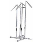 4-Way Racks With 4 Slant Square Arms (Chrome)