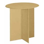30" Round Display Table w/Wood Finger-Groove Legs