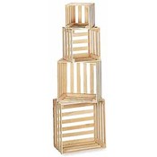 Natural Finish Sets Of 4 Nesting Crates