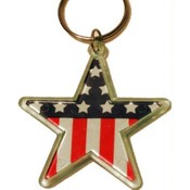 Patriotic Star Key Chain