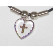 Plastic Hologram Cross Necklaces