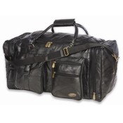 25" Multipocket Patch Leather Duffle Bag