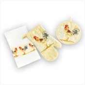 Rooster Kitchen - Textile Set - 3 Pc. Set