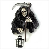 Grim Reaper Holding Candle Lantern