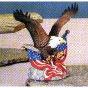 Porcelain Eagle With 2 Flags
