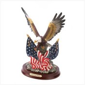 American Flag Design Eagle Figurine