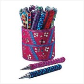 20 Jeweled Pens in Holder