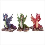 See, Hear, Speak No Evil Dragons Set of 3