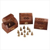Wood Cone Box with 6 Pack of Cones