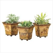 Safari Tin Pots - 3 Piece Set