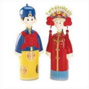 Chinese Wedding Couple Figurines - 2 Piece Set