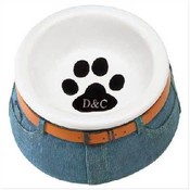 Blue Jean Ceramic Pet Bowl