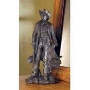 Bronze Finish Cowboy Statue