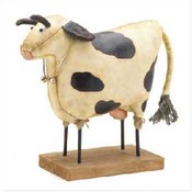 Cow Fabric Figurine