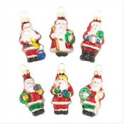 Santa Glass Ornaments