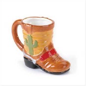Cactus Print Dolomite Boot Mug