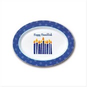 Happy Hanukkah Oval Platter
