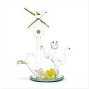Cat &amp; Bird House On Mirror